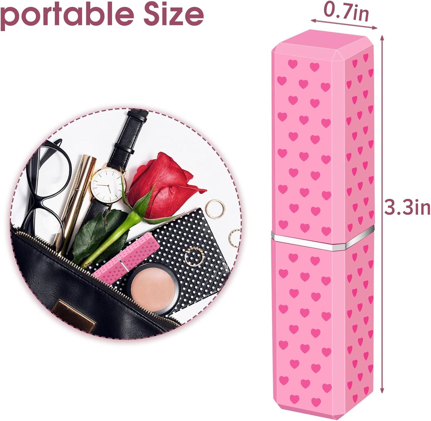 2 Pack Cute Lipstick Lighter, Soft Flame Refillable Butane Lighter, Novelty Adjustable Open Flame Lighter, Nice Gift for Girls,Women,Girlfriend on Birthday,Anniversary Red Without Butane