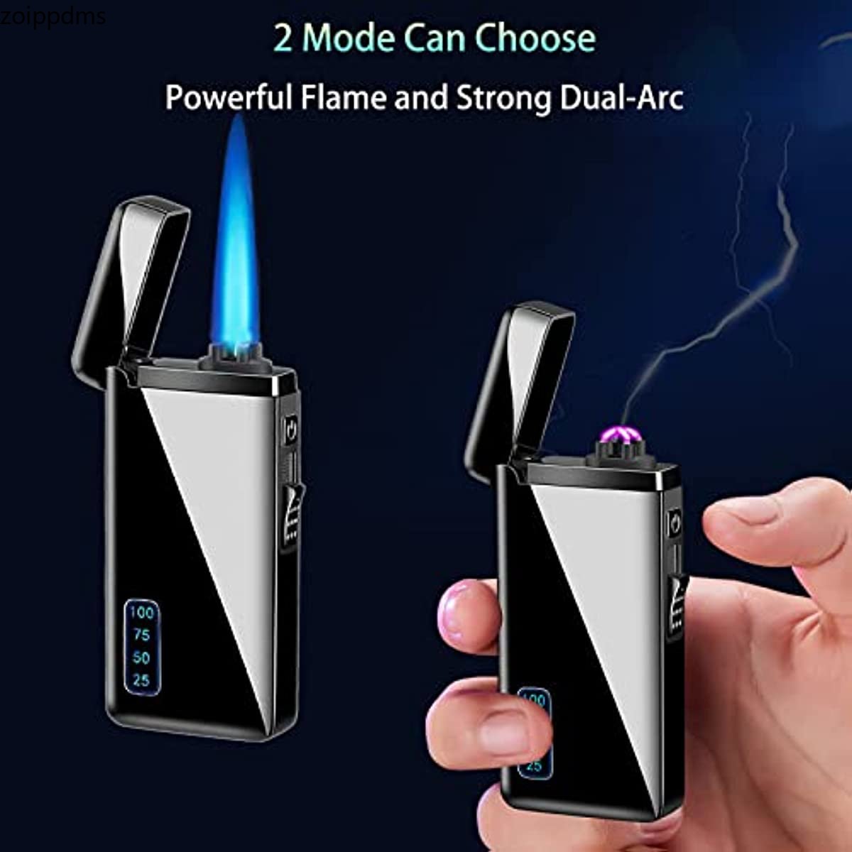 Electric Arc Lighter Jet Flame Torch Lighter 2 in 1,USB Rechargeable Lighter with Windproof Infinity Lighter Refillable Butane Cycle Charge Lighter Cool Lighter for Outdoor Indoor (Rainbow Ice)