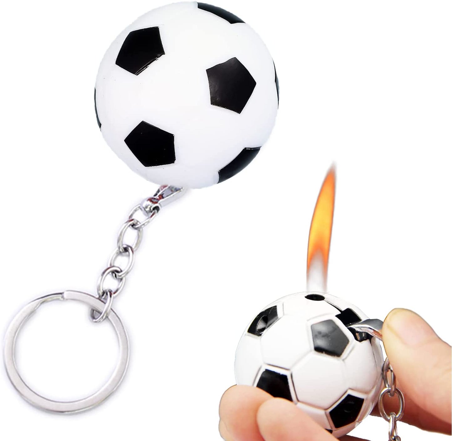 Torch Lighter, Creative Basketball Design Butane Lighter, Windproof Butane Gas Lighter, Cool Adjustable Soft Flame Lighter, Funny Refillable Butane Lighter for Outdoor Indoor(Without Butane)