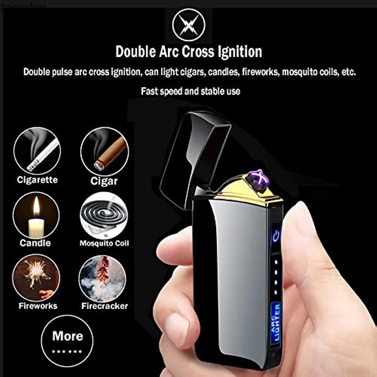 Arc Lighter, Smart Electric Lighter, USB Rechargeable Lighter Windproof Flameless Lighter Lightweight Plasma Lighter for Fire,BBQs,Fireworks ,Candle,Camping - Outdoors Indoors (T3-Silver ice)