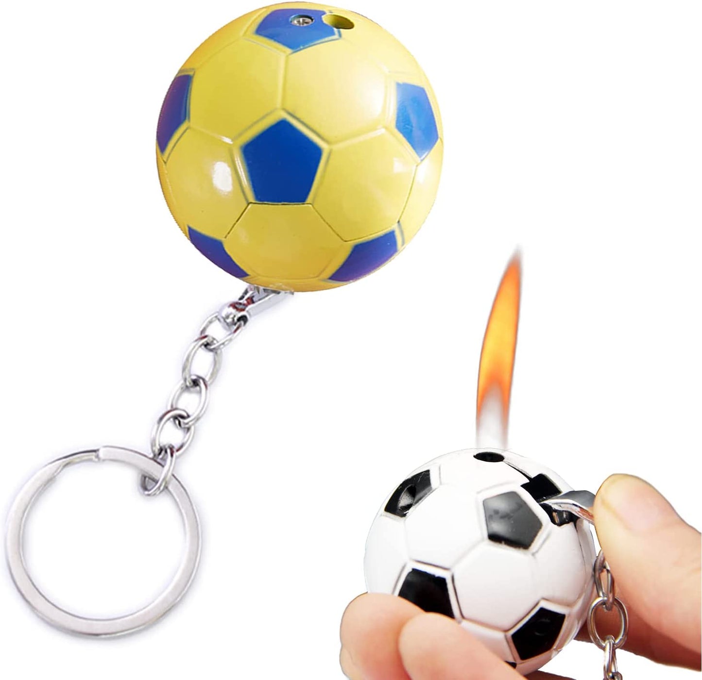 Torch Lighter, Creative Basketball Design Butane Lighter, Windproof Butane Gas Lighter, Cool Adjustable Soft Flame Lighter, Funny Refillable Butane Lighter for Outdoor Indoor(Without Butane)