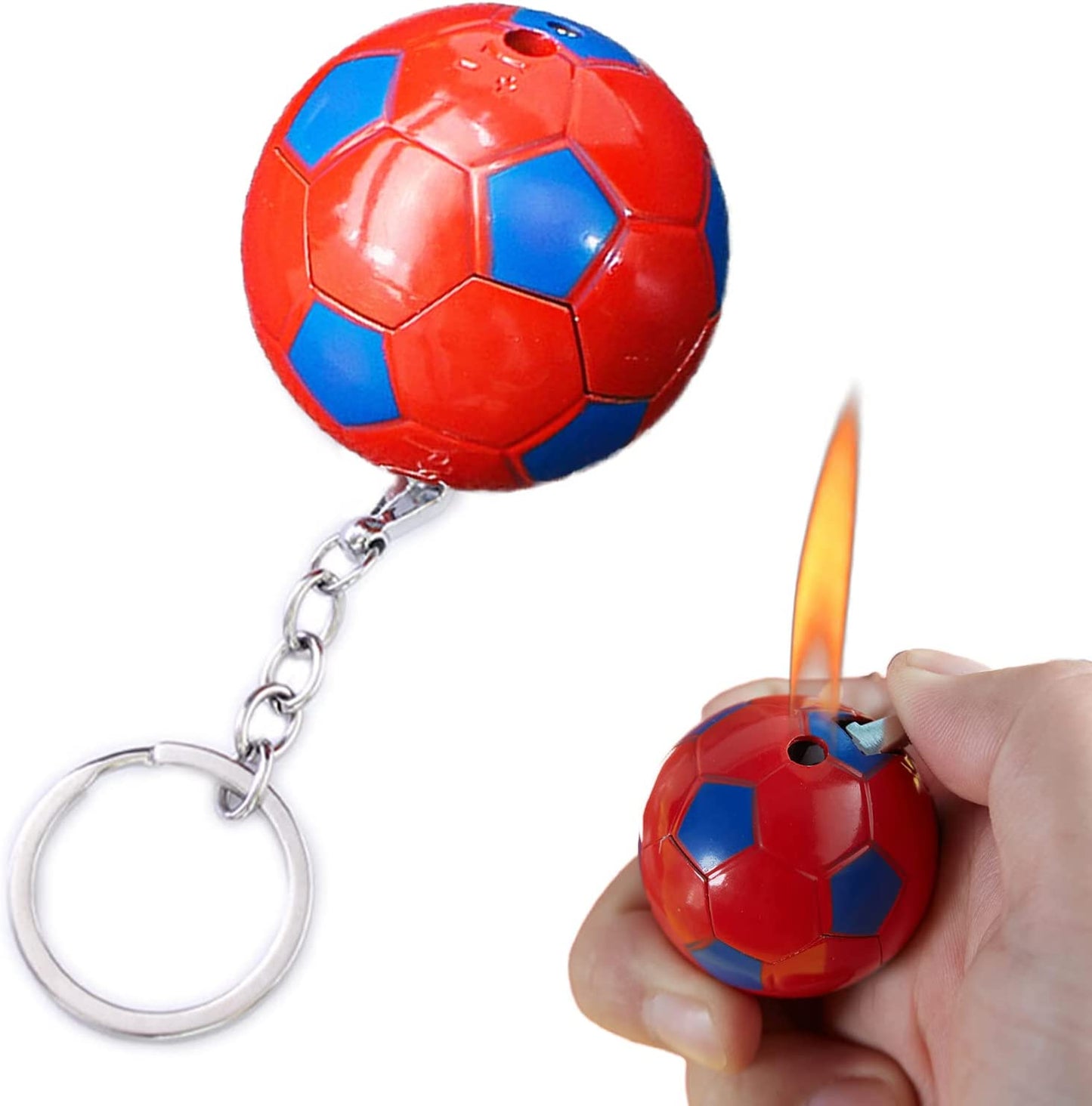 Torch Lighter, Creative Basketball Design Butane Lighter, Windproof Butane Gas Lighter, Cool Adjustable Soft Flame Lighter, Funny Refillable Butane Lighter for Outdoor Indoor(Without Butane)